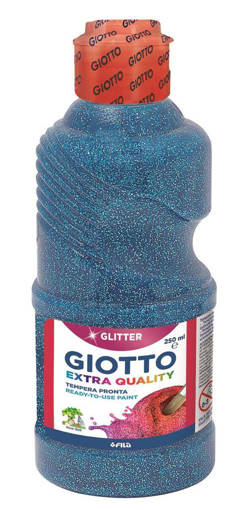 Fila - Giotto - Tempera pronta a base d'acqua 250 ml ciano glitter F53120400