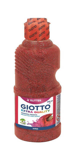 Fila - Giotto - Tempera pronta a base d'acqua 250 ml rosso glitter F53120600