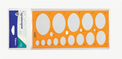 Fila - Lyra - Maschere normografiche Andromeda 27x13cm 0,5-4mm ovali con tira china LN28800