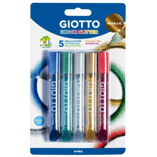 Fila - Giotto - Colla glitter 5 x 10,5 ml Metallic F545100