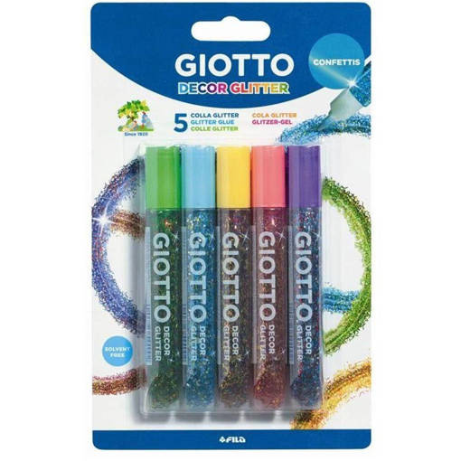 Fila - Giotto - Colla glitter 5 x 10,5 ml Confettis F545400