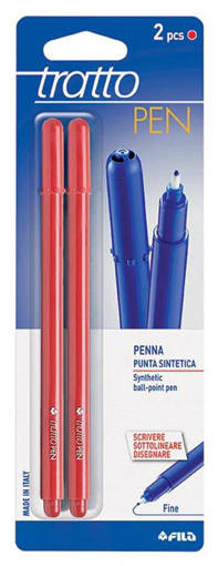 Fila - Tratto - Penna punta sintetica Pen 2 pz rosso F030802