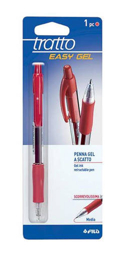 Fila - Tratto - Penna a sfera Easy Gel 1 pz rosso F035302