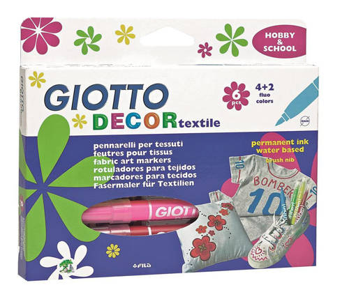 Fila - Giotto - Pennarello per tessuti Decor Textile 6 pz F49480000