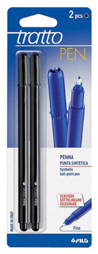Fila - Tratto - Penna punta sintetica Pen 2 pz nero F030803