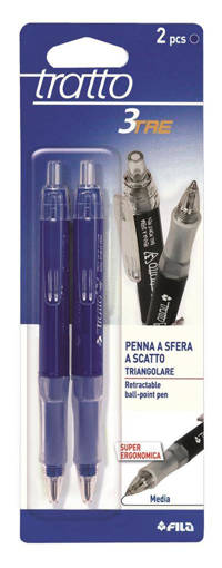 Fila - Tratto - Penna a sfera 3Tre 2 pz blu F042501