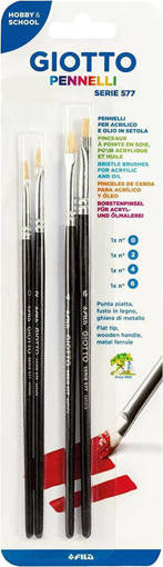 Fila - Giotto - Pennello per olio e acrilico Art 577 n° 0, 2, 4, 6 F026300