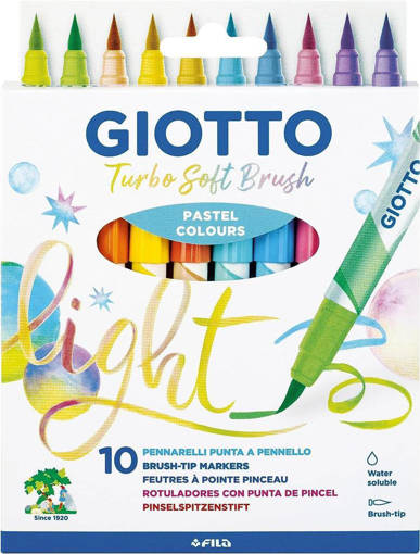 Fila - Giotto - Pennarello Turbo Soft Brush 10 pz pastel colours F426900