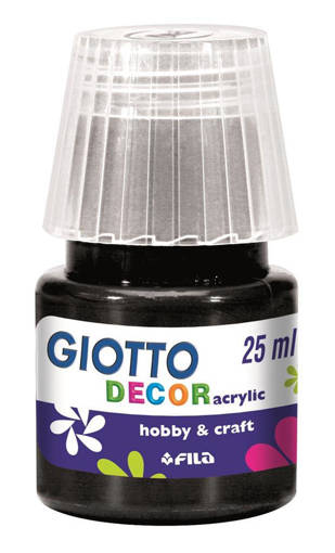 Fila - Giotto - Tempera acrilica multisuperficie 25 ml nero F538124