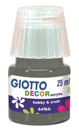 Fila - Giotto - Tempera acrilica multisuperficie 25 ml grigio scuro F538134