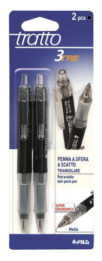 Fila - Tratto - Penna a sfera 3Tre 2 pz nero F042503