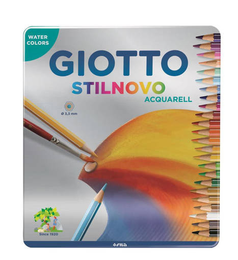 Fila - Giotto - Pastello acquarellabile Acquarell 24 pz scatola in metallo F256300