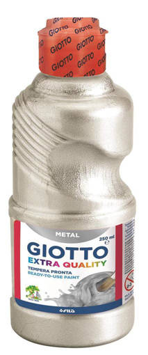 Fila - Giotto - Tempera pronta a base d'acqua 250 ml argento metal F53140200