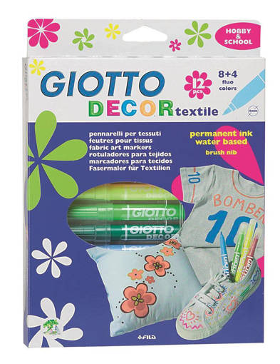 Fila - Giotto - Pennarello per tessuti Decor Textile 12 pz F49490000