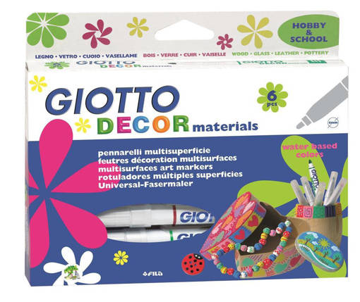 Fila - Giotto - Pennarello multisuperficie Decor Materials 6 pz F45330000