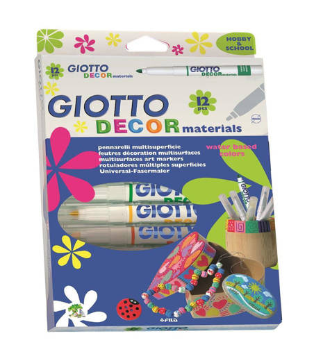Fila - Giotto - Pennarello multisuperficie Decor Materials 12 pz F45340000