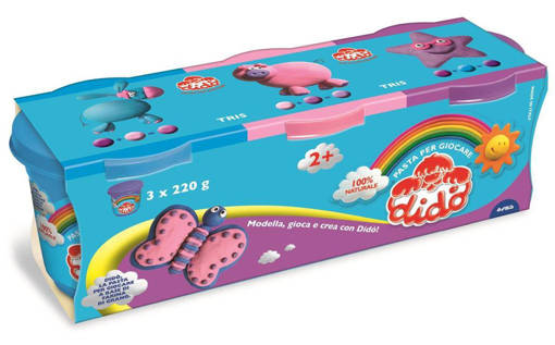 Fila - Didò - Barattolo 3 x 220 gr Azzurro Viola Rosa F390464