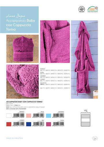 Zambetti Accappatoio Baby Torino Fuxia