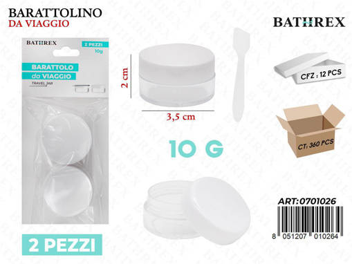 Bathrex.Barattolino Da Viaggio 2Pz 10G