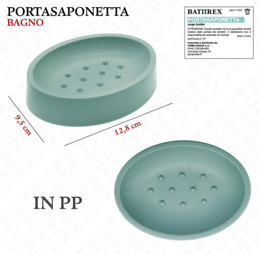 Bathrex L.Cilindro Porta Saponetta Turchese