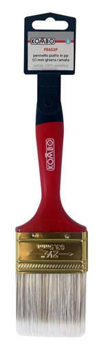 KOMBO PENNELLO PIATTO PER MURO, ALTA QUALITÀ, SETOLA PBT BICOLORE ELEVATE PRESTAZIONI, L=60MM