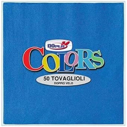Dopla Tovaglioli Ovatta 33X33 2Veli  Blu Carta