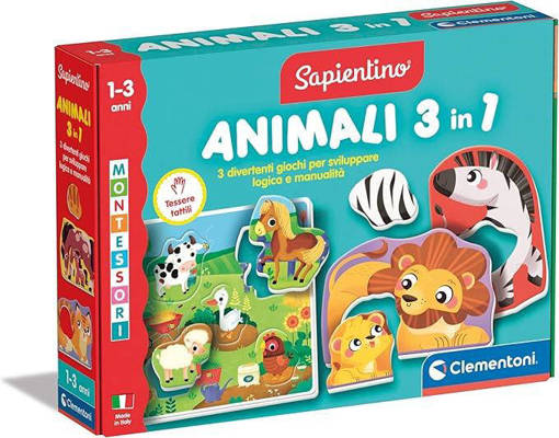 Clementoni - Sapientino - Montessori - Animali 3in1 16460