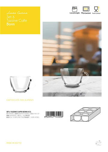 Tazzine Caffe Bonn 8 cl  6 pezzi