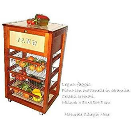 Legno Line Carrello Legno P/Pane Col.Noce     1125