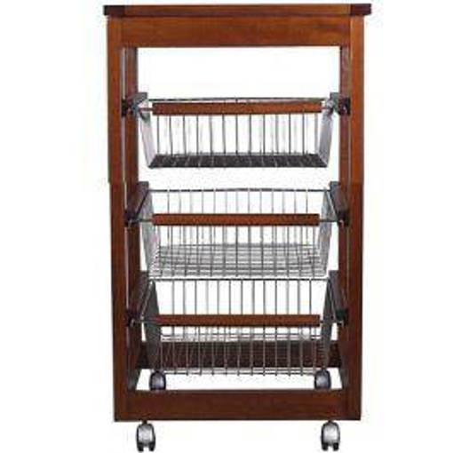 Legno Line Carrello Legno Rio Col. Noce 48x38x85 cm   2118
