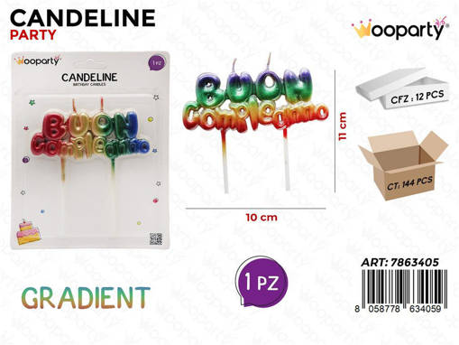WOOPARTY CANDELINE B. COMPL. GRADIENT 10*11CM /PZ DA 12**