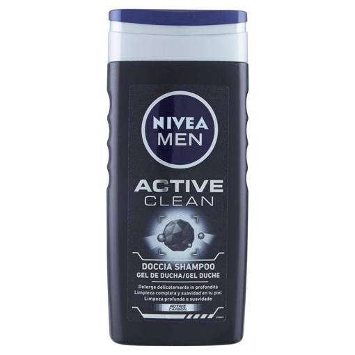 Nivea Men DOCCIASCHIUMA GEL SHAMPOO ACTIVE CLEAN 250 ML