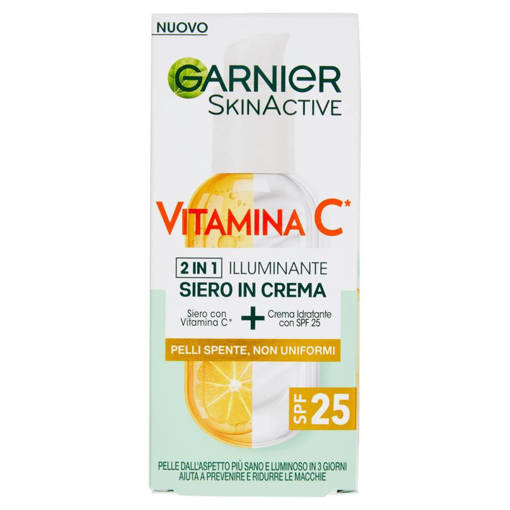 Garnier Skinactive Siero In Crema Illuminante Vitamina C 50 ml SPF 25