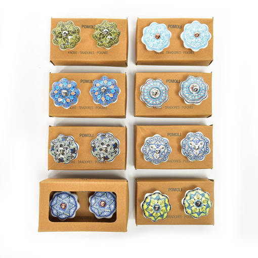 Mercury Pomoli 2Pz In Ceramica Dipinta A Mano D.4,5X6,5Cm Assortiti In Confezione Regalo