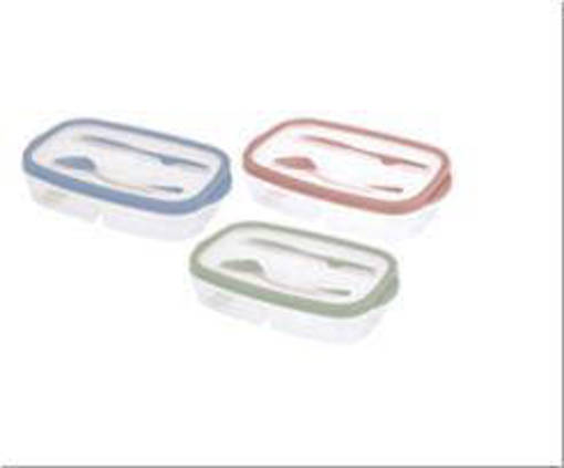 Portapranzo 2 Scomparti C/Posate Cm26X15,5X5,5 Ass C&K