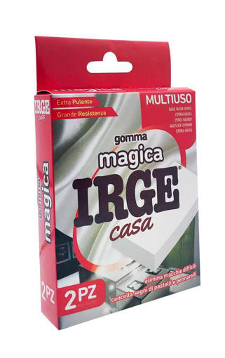 Irge Gomma Magica Multiuso, 2 pezzi, 16x6x2,5 cm, Extra Pulente, per Macchie Difficili