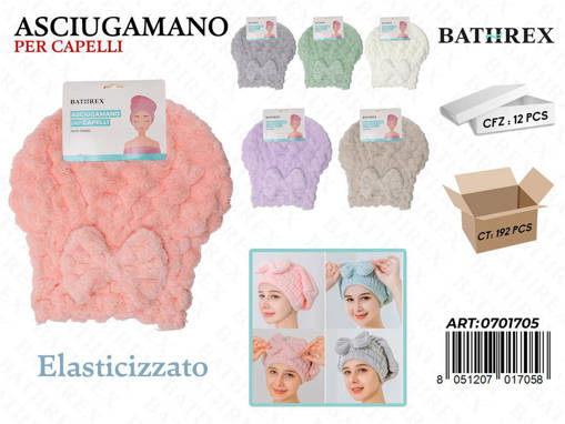 Bathrex Asciugamano Per Capelli L.Premium
