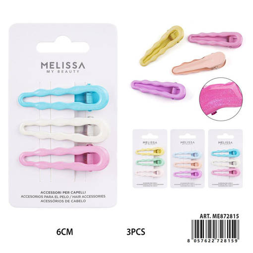 MELISSA CLIP CAPELLI 6CM 3PZ - 3PZ