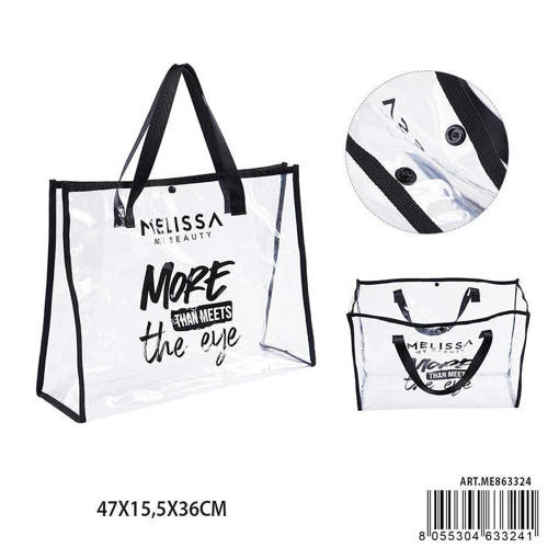 Melissa Borsa Shopper Pvc Trasp. 47X15.5X36Cm