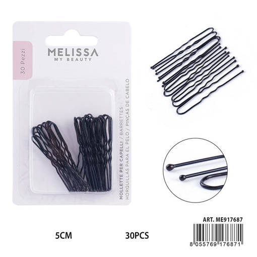 MELISSA MOLLETTE CAPELLI 5CM 30PZ NER