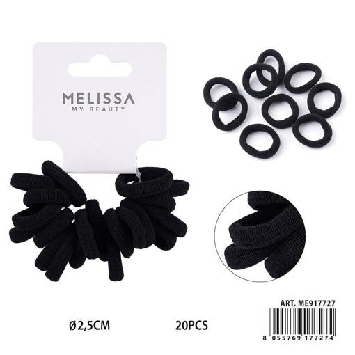 MELISSA ELASTICO CAPELLI 2.5CM 20PZ N