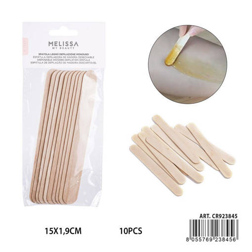 Melissa Spatola Legno Depilaz. M/Uso 15X1.9Cm 10Pz