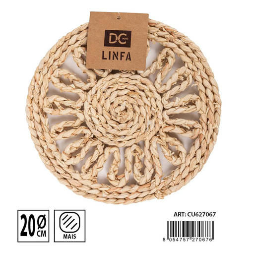 Dc Casa Sottopiatto Mais Naturale 20X1.2Cm