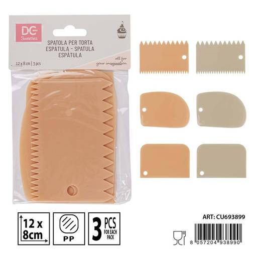 Dc Casa Spatola Torta 12X8Cm 3Pz