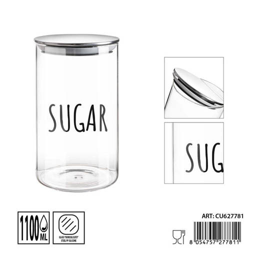 Dc Casa Baratt.Vetro C/Cop.1100Ml 10X17.5 Sugar