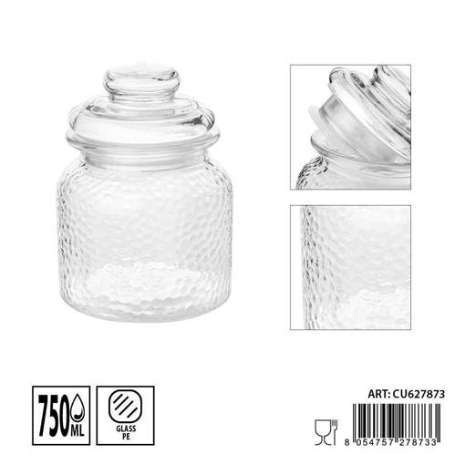 Dc Casa Barattolo Vetro C/Cop. 750Ml 11X15Cm
