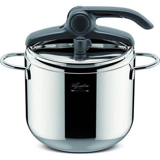 Lagostina Inoxfire pentola a pressione 7 litri, diametro cm 22