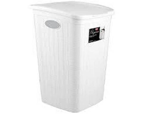 Stefanplast Portabiancheria Elegance Litri, 50 Bianco , 38x37x54,5h, litri 50