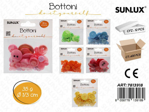 Sunlux Bottoni Col. Ass. D.1-3Cm 35G