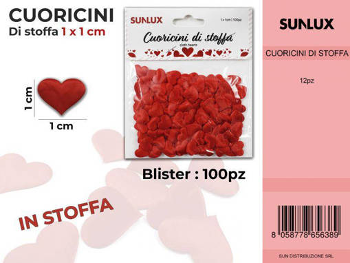 Cuoricini 1Cm Rosso/Pz Da 12**